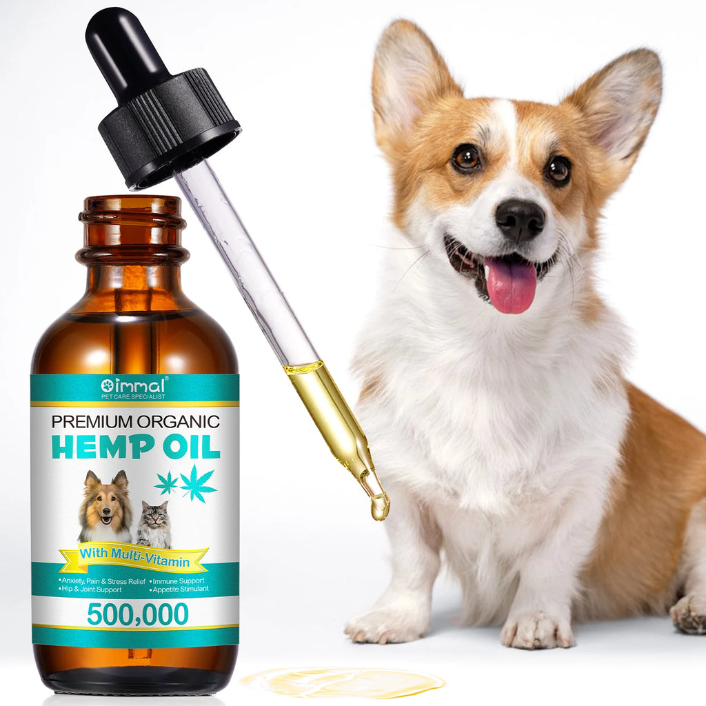 Hemp-Seed Oil with Multi-Vitamin for Dogs And Cats Hip and Joints Support Skin Health-60MLSupport Appetite Stimulant-for pets