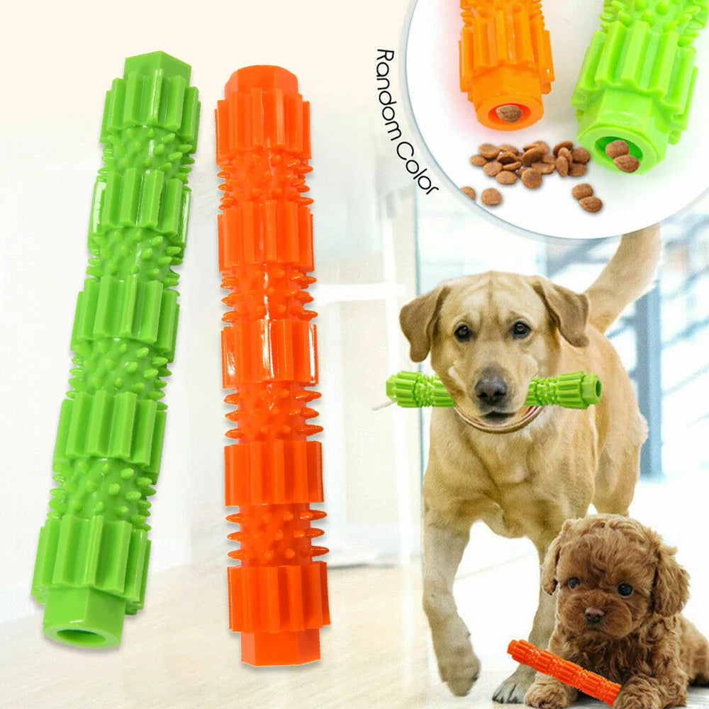 Pet Dog Chew Toy For Aggressive Chewers Treat Dispensing Rubber Teeth Toy Squeaking Rubber Dog