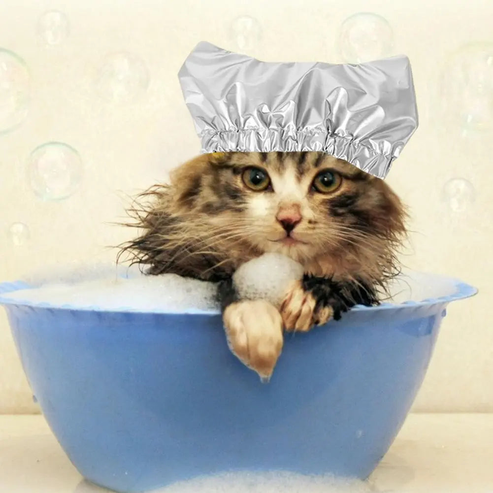 Cat Bathing Waterproof Cap Cat Bathing Anti-ear Water Hood Adjustable Pet Hat Shower Cap Pet Grooming Supplies