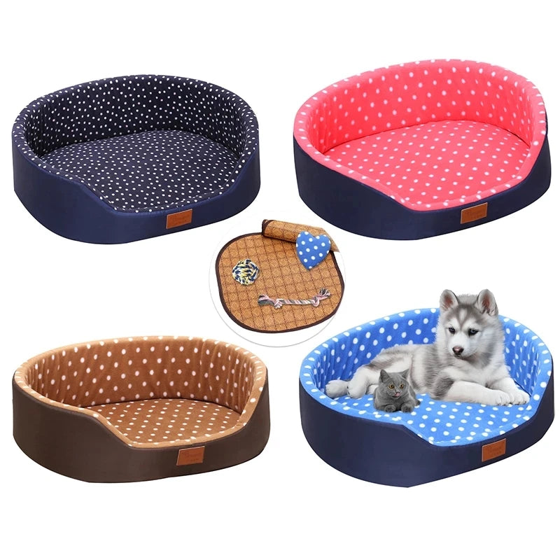 Double-Sided Available All Seasons Pet Bed Soft Breathable Dog Beds Match Ice Pad For Small Medium Dogs Cat Sleeping Pet Product
