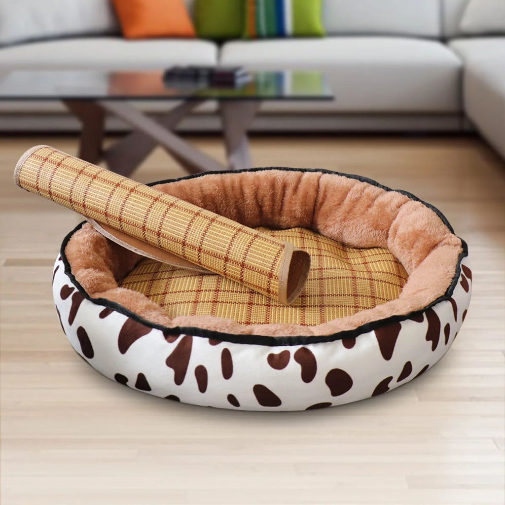 Round Dogs Bed Summer Cat Kennel Soft Washable Sleeping Cushion Breathable Puppy Mat Pad Pet Bed Sofa for Dog Cat Pet Supplies