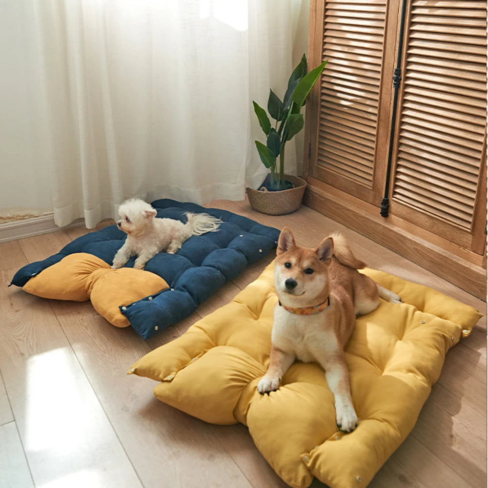 Multifunctional Dog Bed Washable Puppy Warm Cushion Mat Soft Big Anti Slip Bottom Pet Bed For Large Medium Small Dogs Pillow