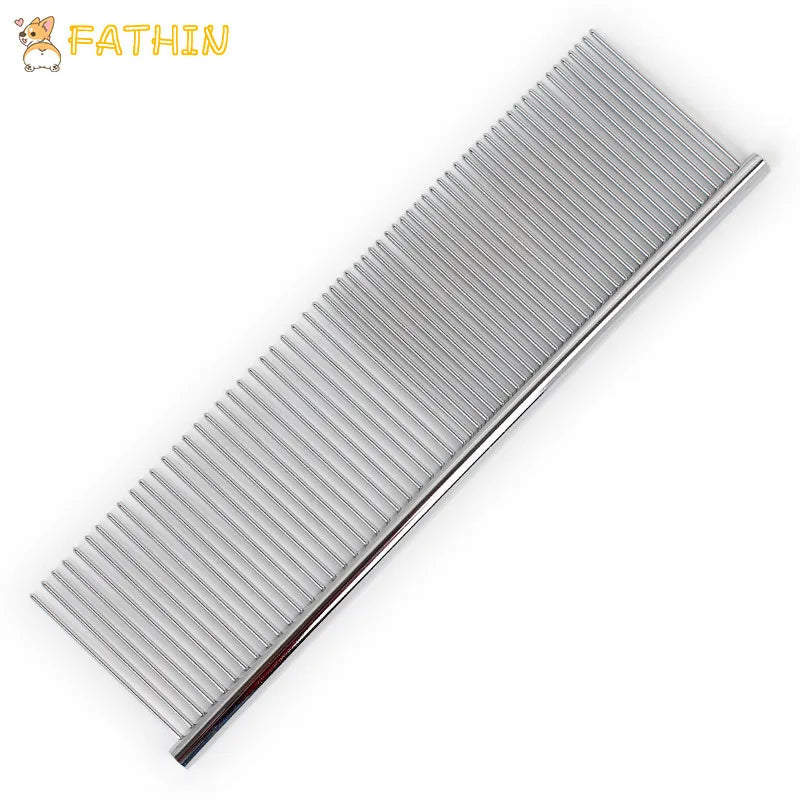 FATHIN Pet Grooming Supplies Dog Grooming Combs Stainless Steel Dog Brush M L XL for Small Large Dogs Cats