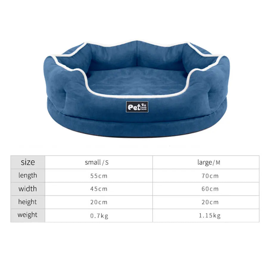 Dog Bed Winter Memory-Foam Waterproof Dog House For Puppy Large Removable Cover Pet Bed Soft Warm Dogs Lounge Sofa kennel