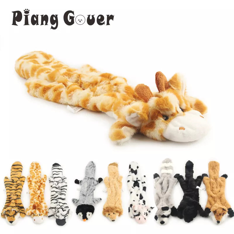 Soft Plush Animal Pet Toy Cute Plush Zebra Squeaky Toys Tiger Sound Dog Toy