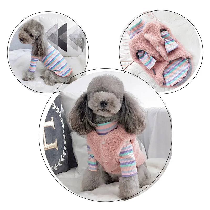 Knited Dog Clothes Puppy Cat Dog Sweatshirt Hoodie For Small Dog Chihuahua French Bulldog Pet Clothes Hoodies For Clothing XD739