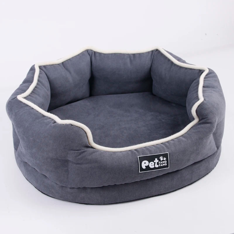 Dog Bed Winter Memory-Foam Waterproof Dog House For Puppy Large Removable Cover Pet Bed Soft Warm Dogs Lounge Sofa kennel