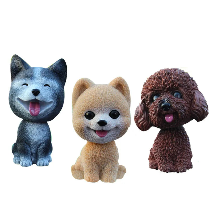 Shaking Head Dog Toy Car Furnishing Articles Dashboard Doll Cute Nodding Decoration Teddy Husky Corgi Interior Furnishings Gift