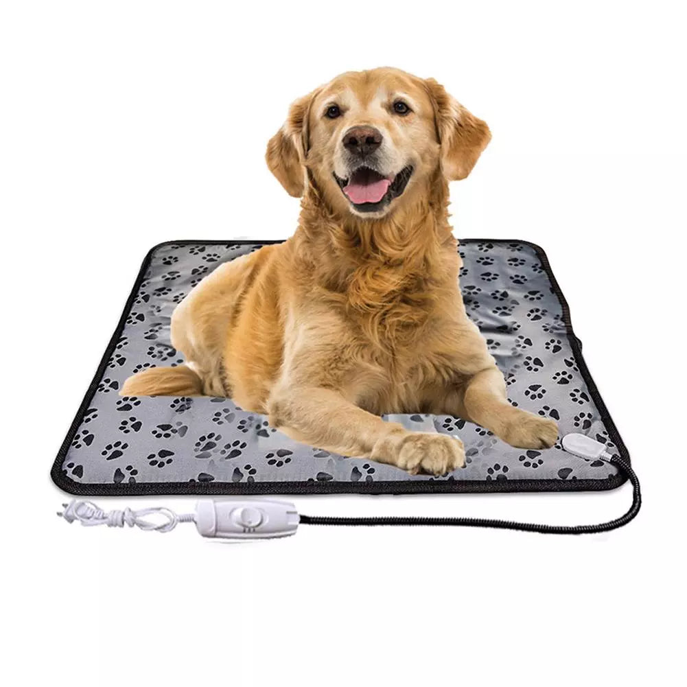 Dog Cat Electric Blanket Heating Pad Pet Bed Mat Waterproof Anti-Bite Adjustable Temperature Chair Cushion #W0