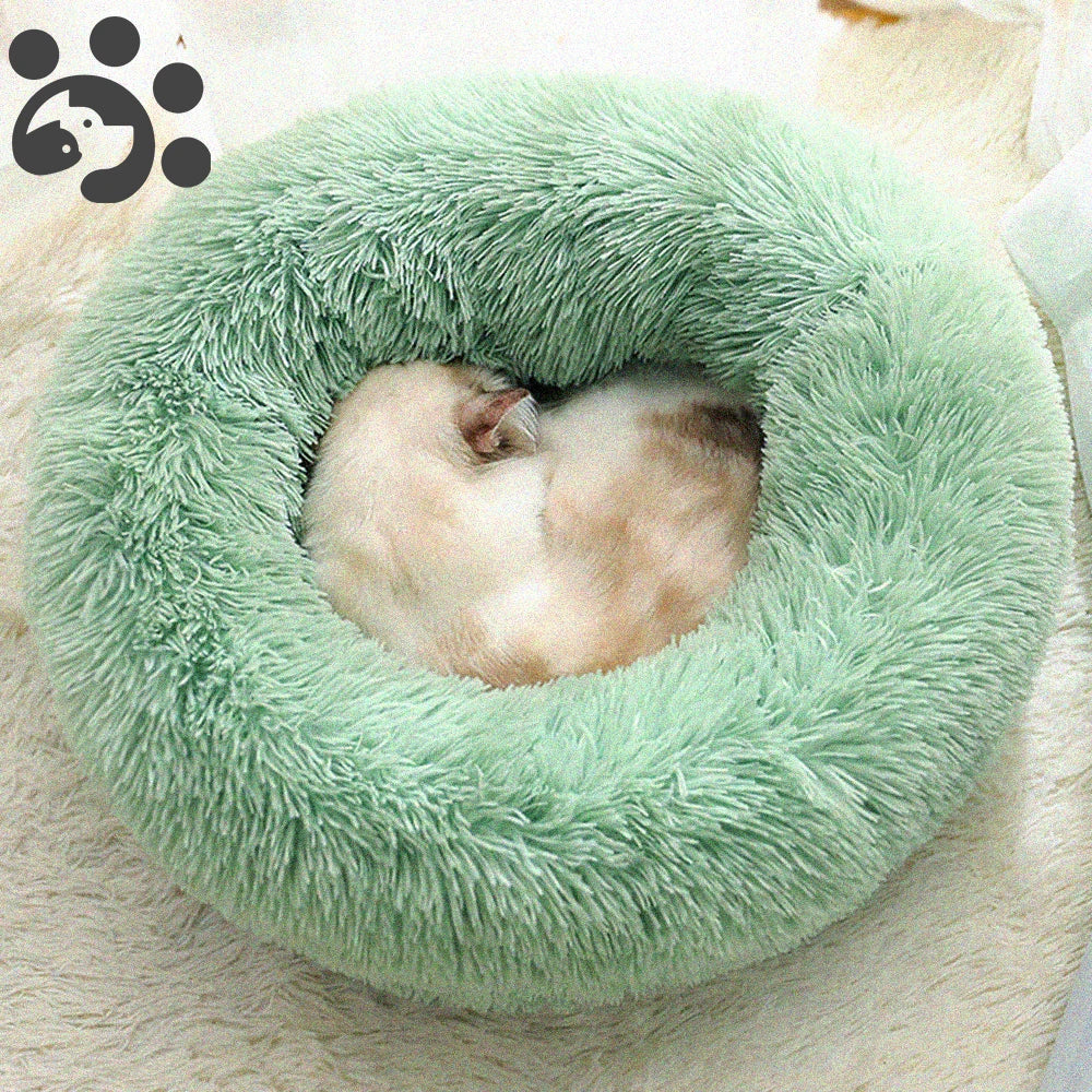 Super Soft Dog Cat Bed Round Washable Long Plush Dog Kennel Cats House Velvet Mat Sofa for Cat Dog Chihuahua Dog Basket Pet Bed