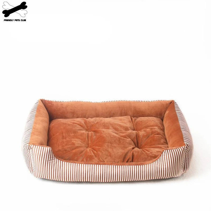 5 Size Pet Bed Dog Warm Pad Winter Mat Striped Pet Products Small Medium Large Big Sized Kennel Waterproof Pet Nest