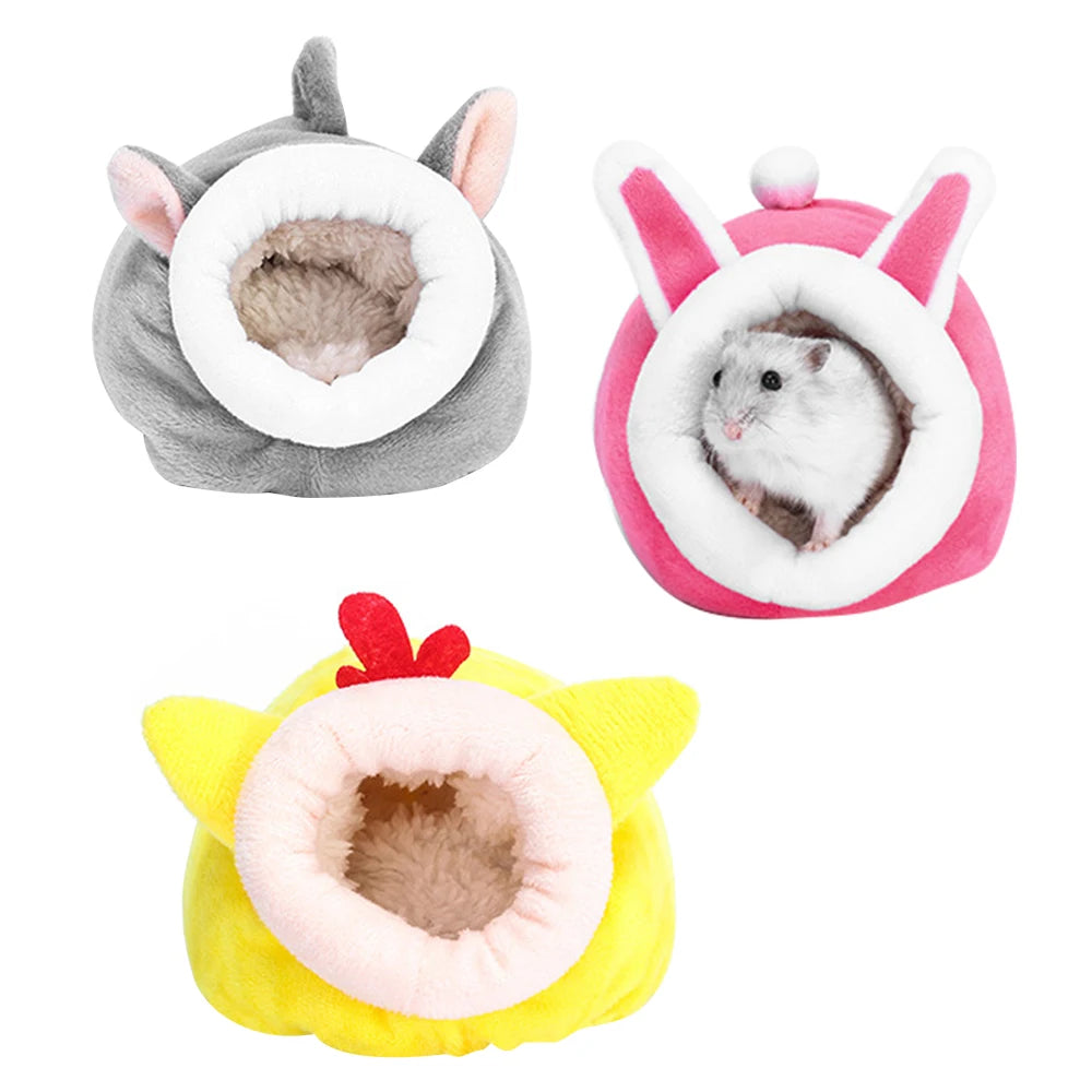 Hamster House Guinea Pig Hamster Cotton House Pet Bed House Small Animal Nest Winter Warm For Rodent/Guinea Pig/Rat/Hedgehog