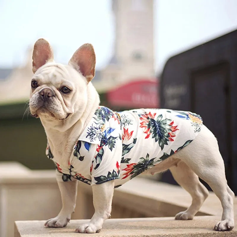 Hawaiian Style Dog Clothes French Bulldog Pet Clothes Summer Pet Clothing for Small Medium Dogs Puppy Chihuahua Ropa Perro Pug