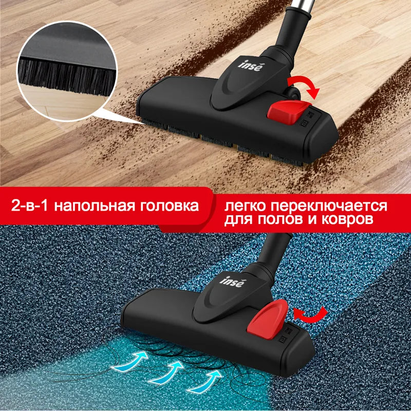 INSE I5 Corded vacuum cleaners 18Kpa Powerful Suction 600W Motor 4 in 1 stick Handheld vaccum cleaner for Home Pet Hair Carpet