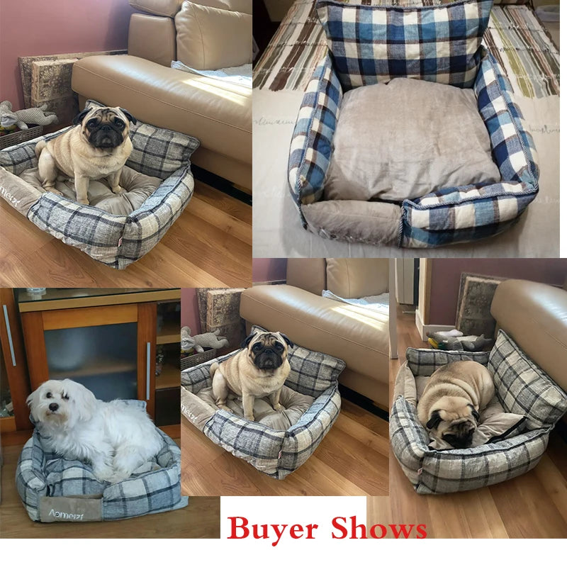 Pet Dog Bed Warm Pet Bed Removable Soft Pet Bed for Dogs Washable House Sofa Mats Sleeping Beds Cat Puppy Cotton Kennel Mat