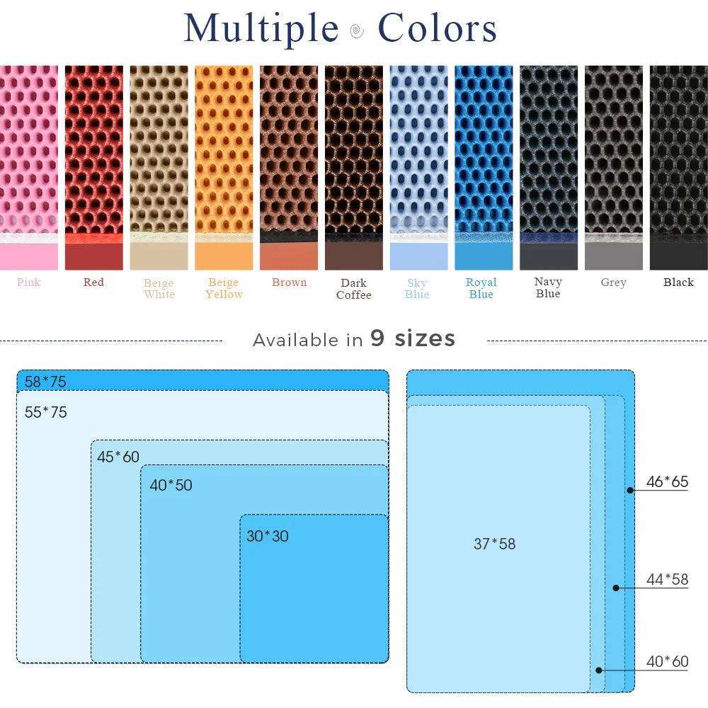Color Cat Litter Mat Double Layer Cat's House Pet Bed For Cats Mat Non-slip Pads Clean Washable Home Pets Accessories Waterproof