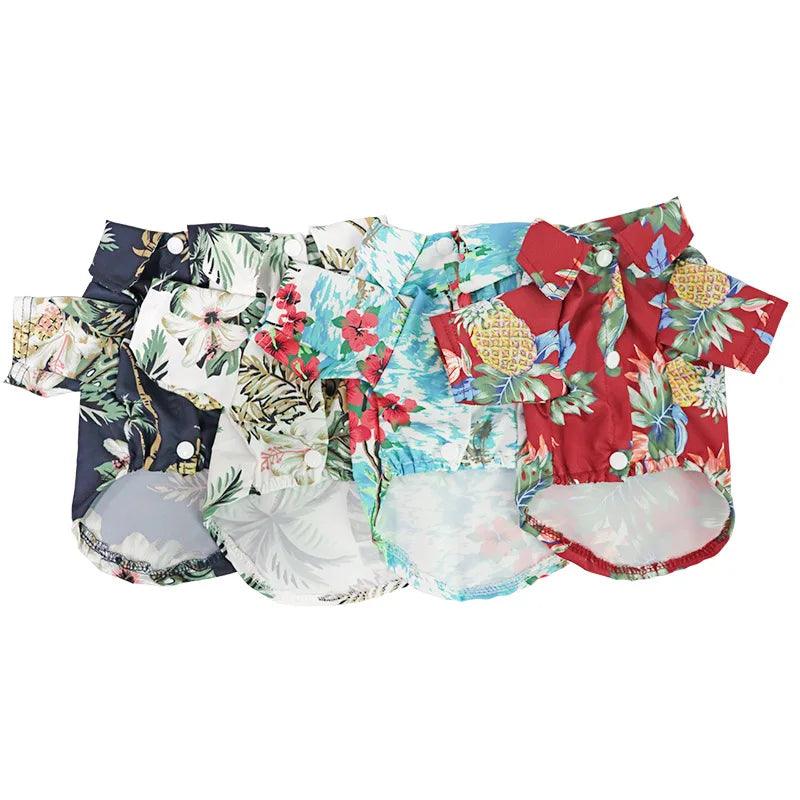 Hawaiian Style Dog Clothes French Bulldog Pet Clothes Summer Pet Clothing for Small Medium Dogs Puppy Chihuahua Ropa Perro Pug