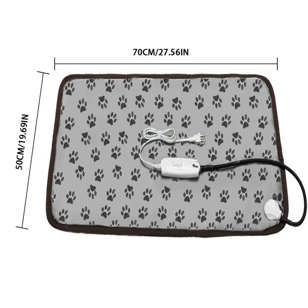 Dog Cat Electric Blanket Heating Pad Pet Bed Mat Waterproof Anti-Bite Adjustable Temperature Chair Cushion #W0