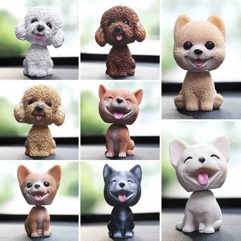 Shaking Head Dog Toy Car Furnishing Articles Dashboard Doll Cute Nodding Decoration Teddy Husky Corgi Interior Furnishings Gift