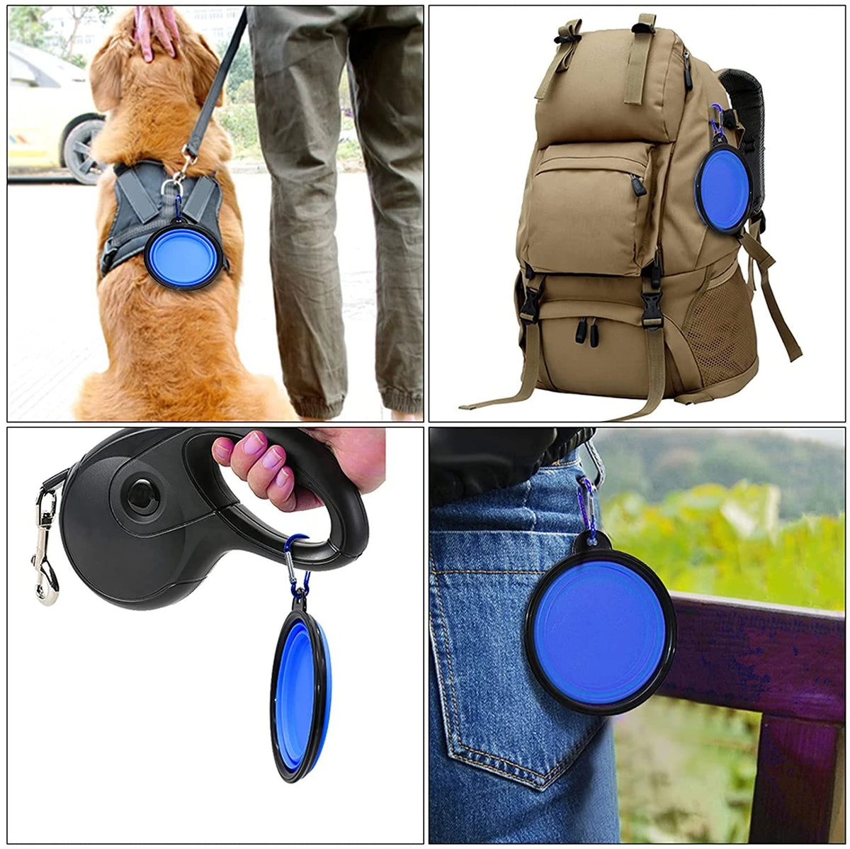 Foldable Dog Pet Bowl Eco Firendly Silicone Cat Dog Food Water Feeder Travel Portable Feeding Bowls Puppy Doggy Food Container