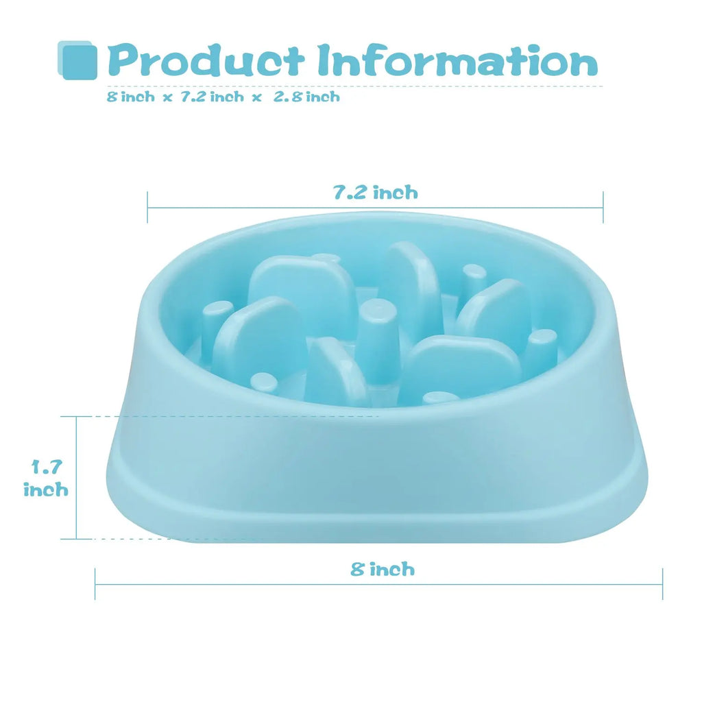 Pet dog bowl slow feeder anti-asphyxiation slow feeding bowl for puppy large dog healthy dog food feeder container water bowls