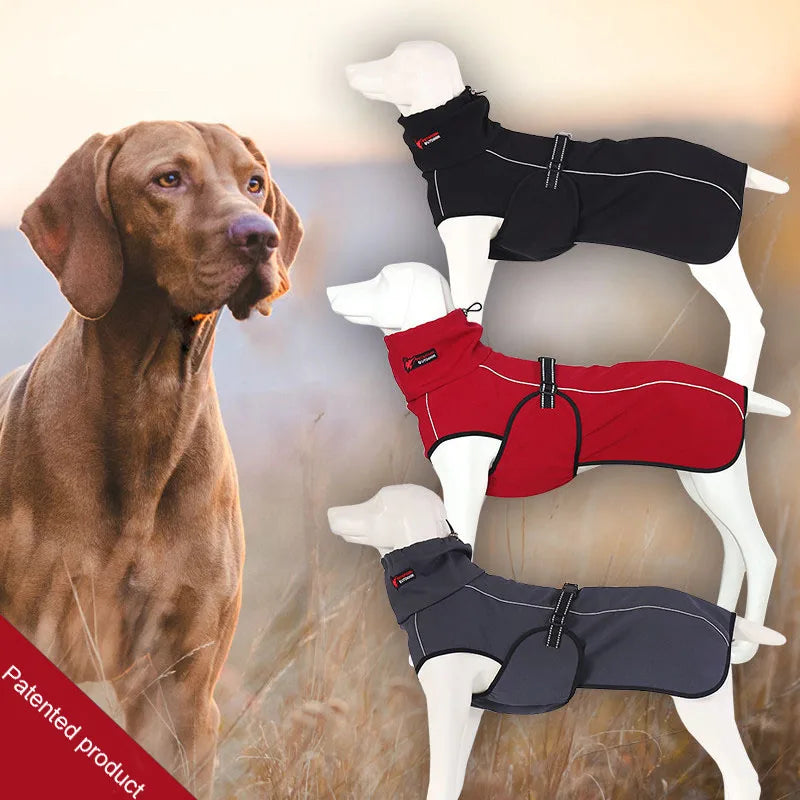 Wholesale Dog Clothing Jacket For Dog Winter Dog Clothes Thick Red Pet Clothes Golden Retriever Large Dog Jacket Black Dog Coat
