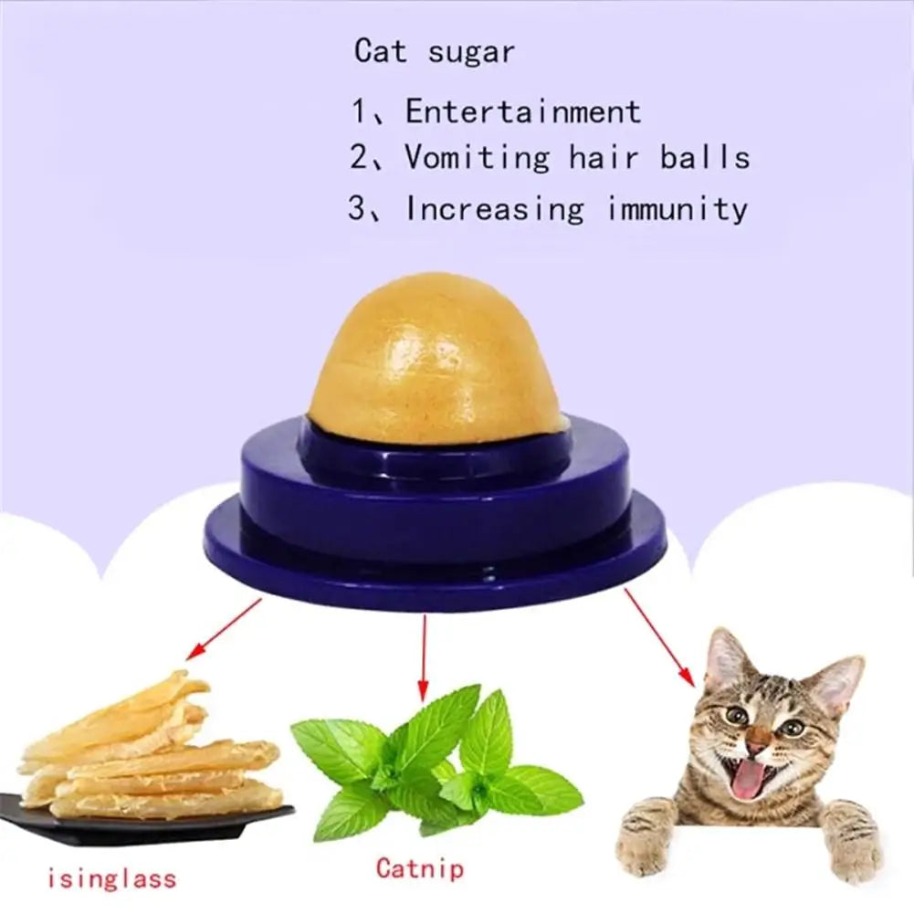 Cat Food Cat Vitamin Mint Rounded Toy Health Cat Solid Energy Candy Pet Toy Ball Snack Nontoxic Kitten Licking Snack