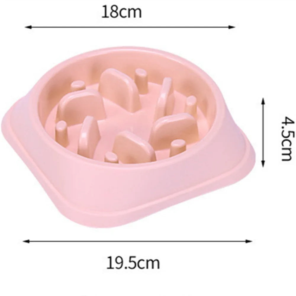 Cheap Pet Slow Eating Dog Bowl Feeder Dog Food Bowl Plastic Dog Slow Feeder Cat Pet Feeder NonSlip Anti Gulping Feeders Bowls