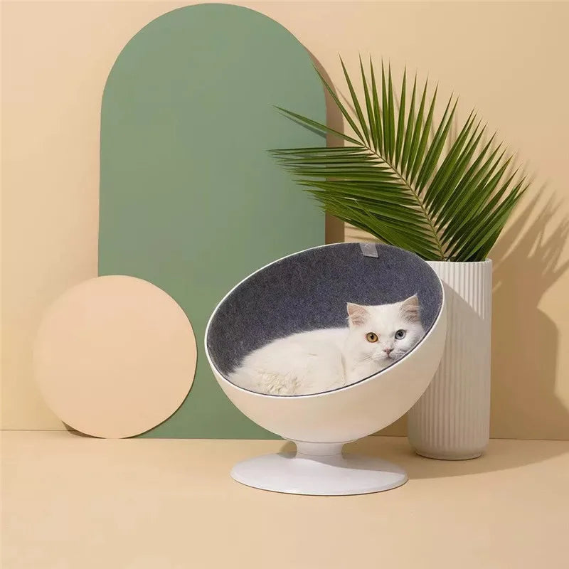 xiaomiyoupin Cat Beds & Mat Pet House Cat Boss Rotational Interaction Cat House Sleeping Pet Bed Fiber Material Cat Supplies