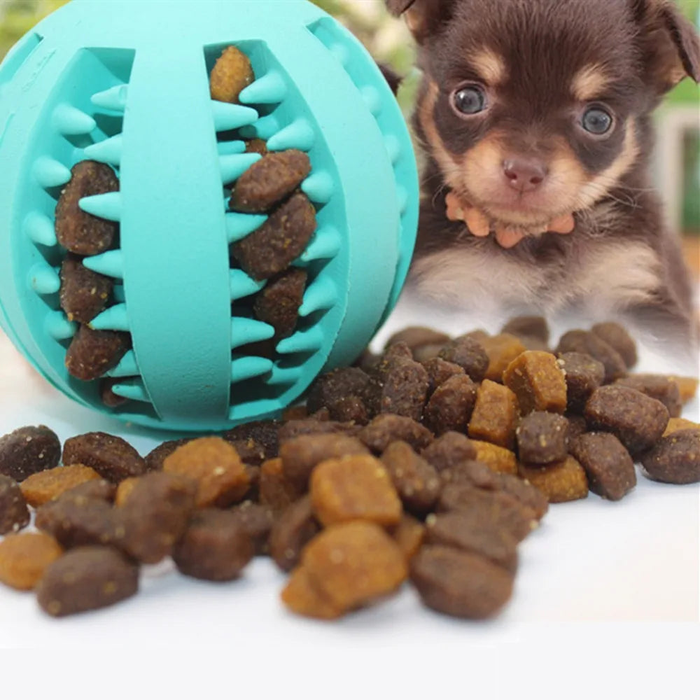 5CM 7CM Pet Dog Toys Ball Nontoxic Bite Resistant Toy Ball for Pet Dogs Dog Food Treat Feeder Tooth Cleaning Ball pet products