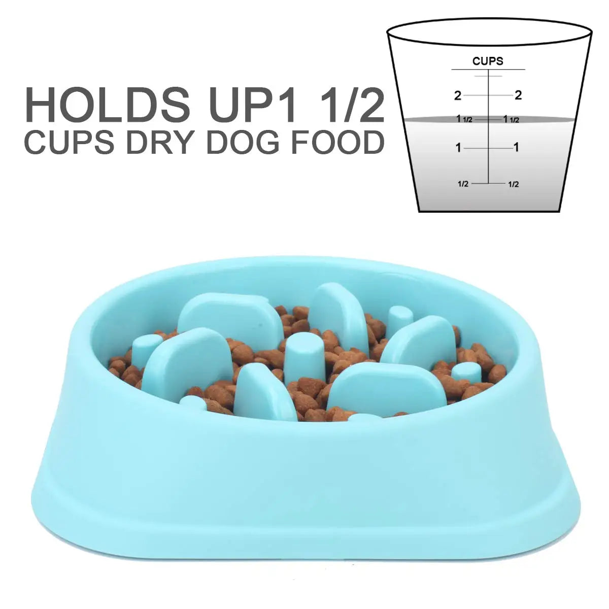 Pet dog bowl slow feeder anti-asphyxiation slow feeding bowl for puppy large dog healthy dog food feeder container water bowls