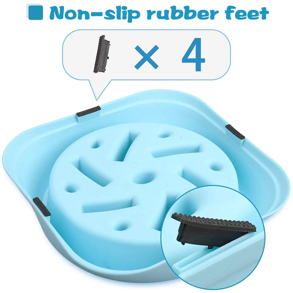 Pet dog bowl slow feeder anti-asphyxiation slow feeding bowl for puppy large dog healthy dog food feeder container water bowls