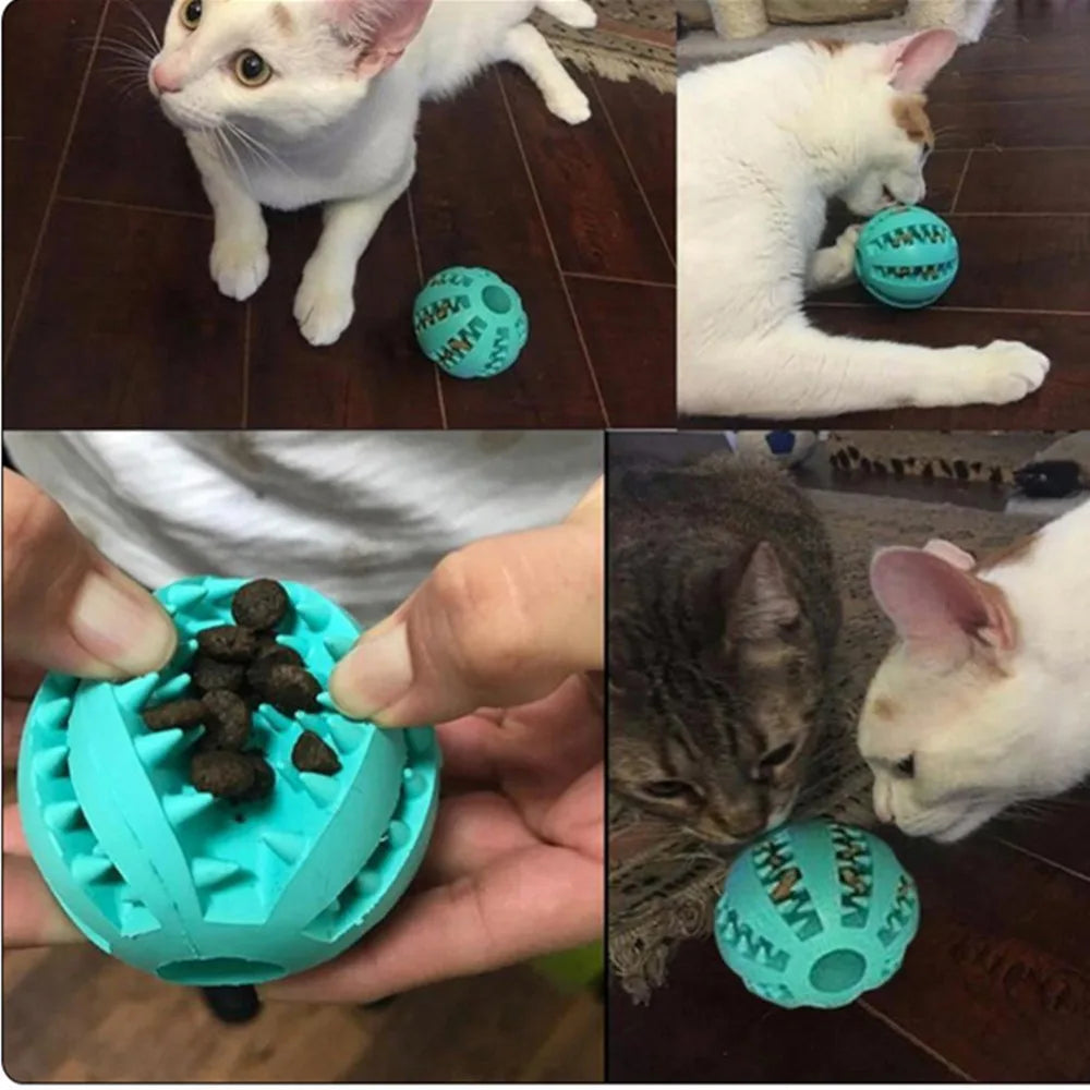 5CM 7CM Pet Dog Toys Ball Nontoxic Bite Resistant Toy Ball for Pet Dogs Dog Food Treat Feeder Tooth Cleaning Ball pet products
