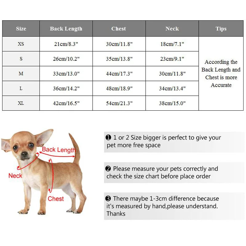 Warm Pet Clothing for Dog Clothes For Small Dog Coat Jacket Puppy Winter Pet Clothes For Dogs Costume Vest Dog Jacket Chihuahua