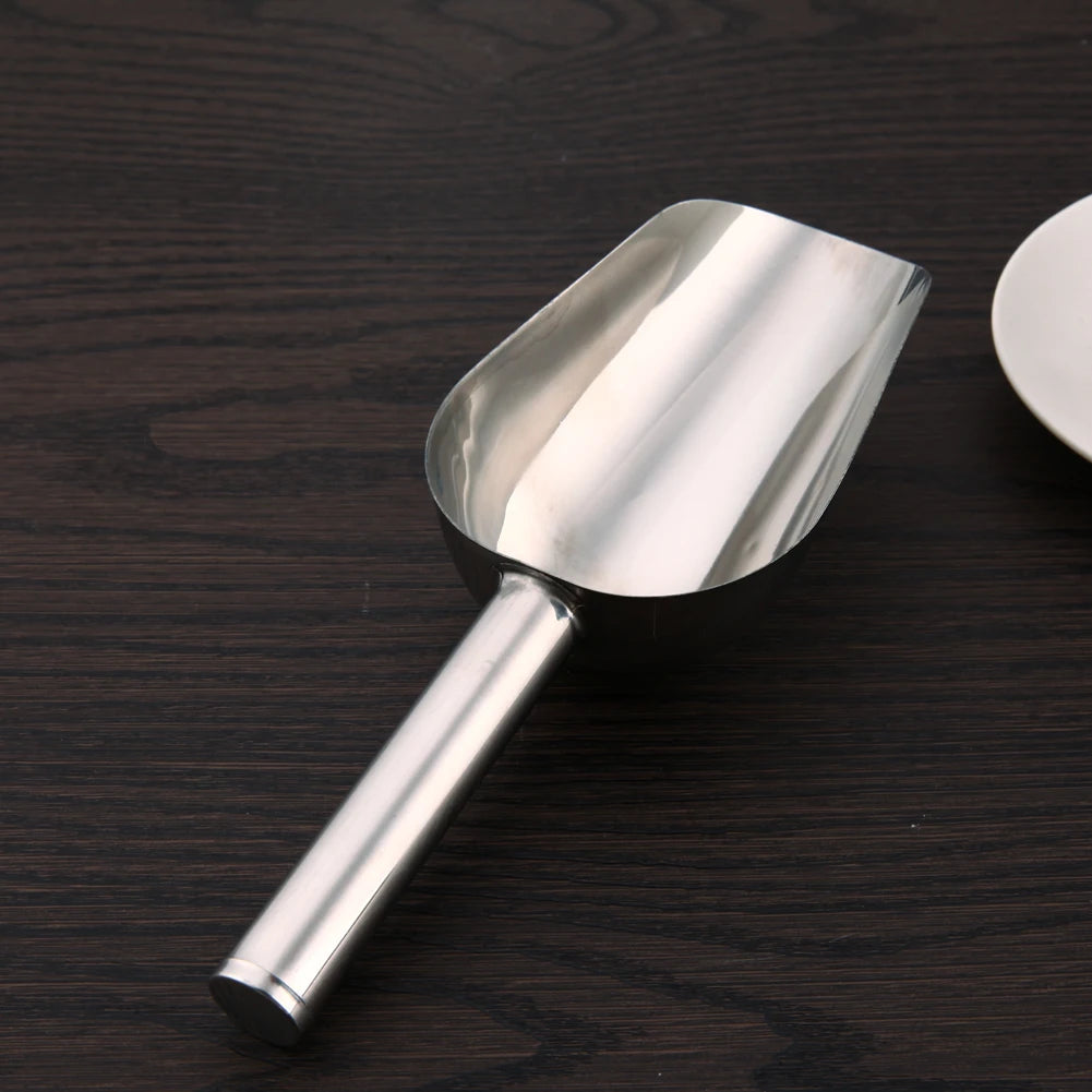Pet Feeding Shovel Cat Food Scoop Large Capacity Thickening Dog Food Scoop Spoon Stainless Steel Shovel Pet Feeder