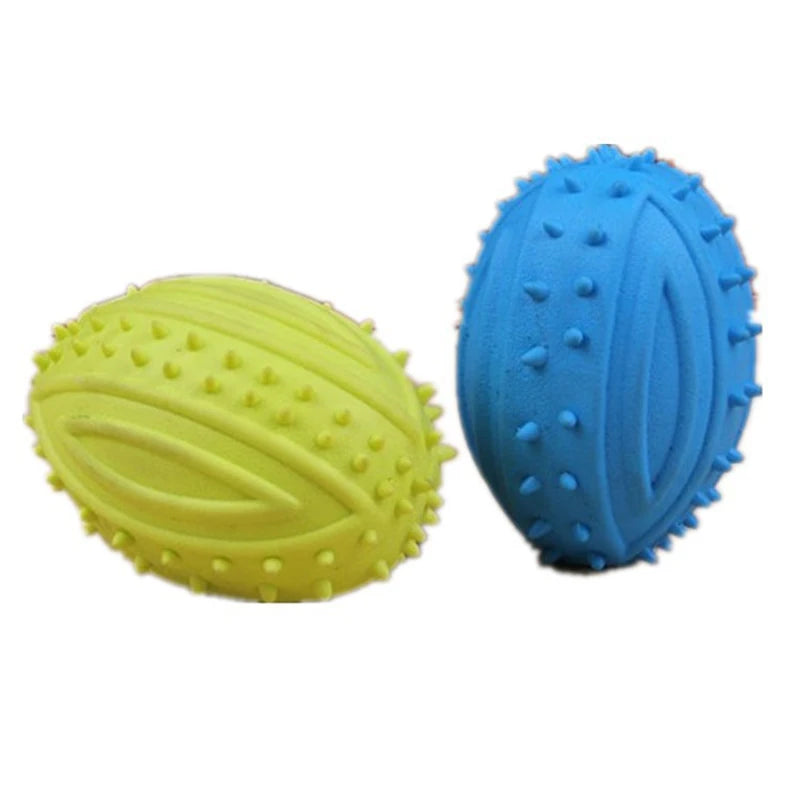 Pet Small Dog Treats Rugby Ball Puppy Interactive Toy Ball Training Toy for Large Dog Chew Hedgehog Toy Tooth Cleaning Bite Ball