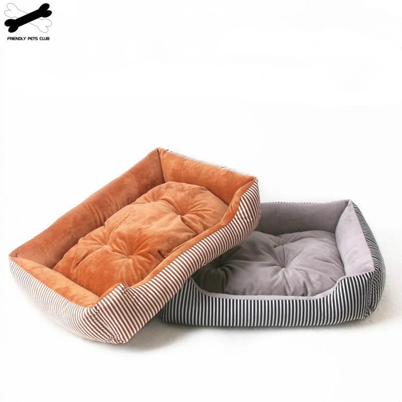 5 Size Pet Bed Dog Warm Pad Winter Mat Striped Pet Products Small Medium Large Big Sized Kennel Waterproof Pet Nest