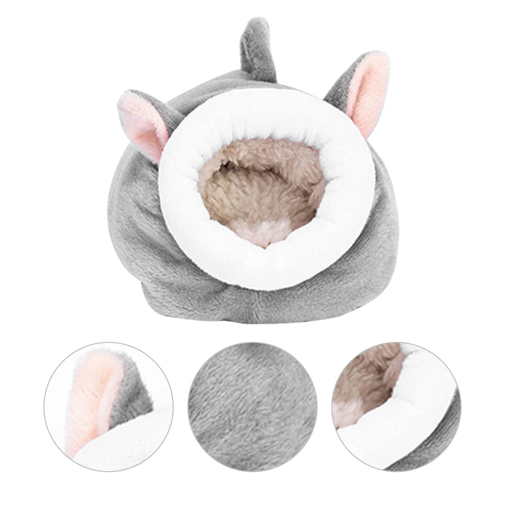 Hamster House Guinea Pig Hamster Cotton House Pet Bed House Small Animal Nest Winter Warm For Rodent/Guinea Pig/Rat/Hedgehog