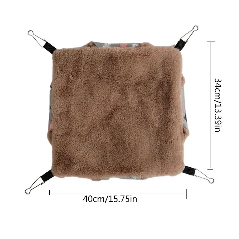 Small Pet Bed Hamster Hammock Double-layer Hammock Hamster Hanging Bed Cage For Ferret Squirrel Pet Warm Hanging Nest