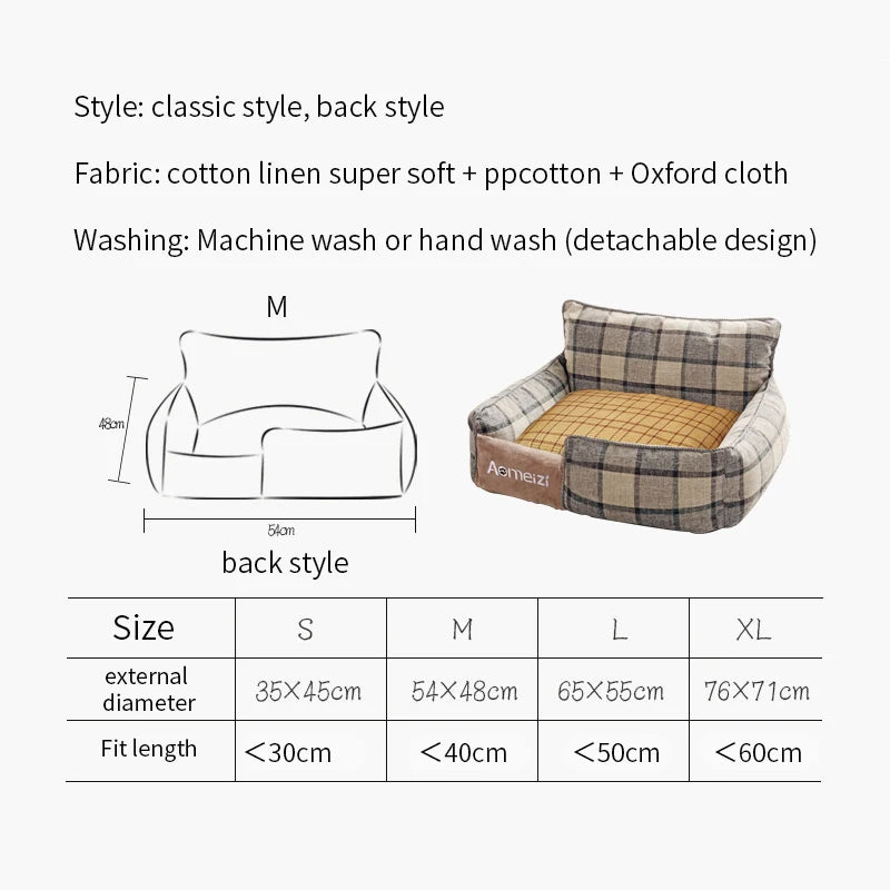 Pet Dog Bed Warm Pet Bed Removable Soft Pet Bed for Dogs Washable House Sofa Mats Sleeping Beds Cat Puppy Cotton Kennel Mat