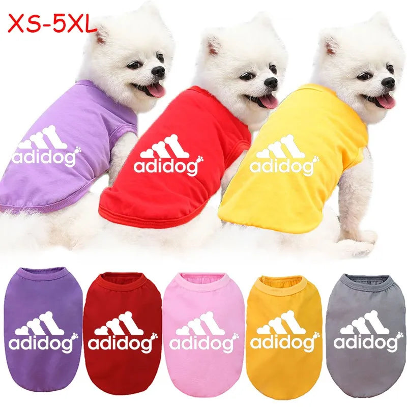 XS-5XL Summer Dog Clothes Brand For Large Dogs Cotton Vest Big Dog Clothing French Bulldog Golden Retriever Designer Pet Clothes