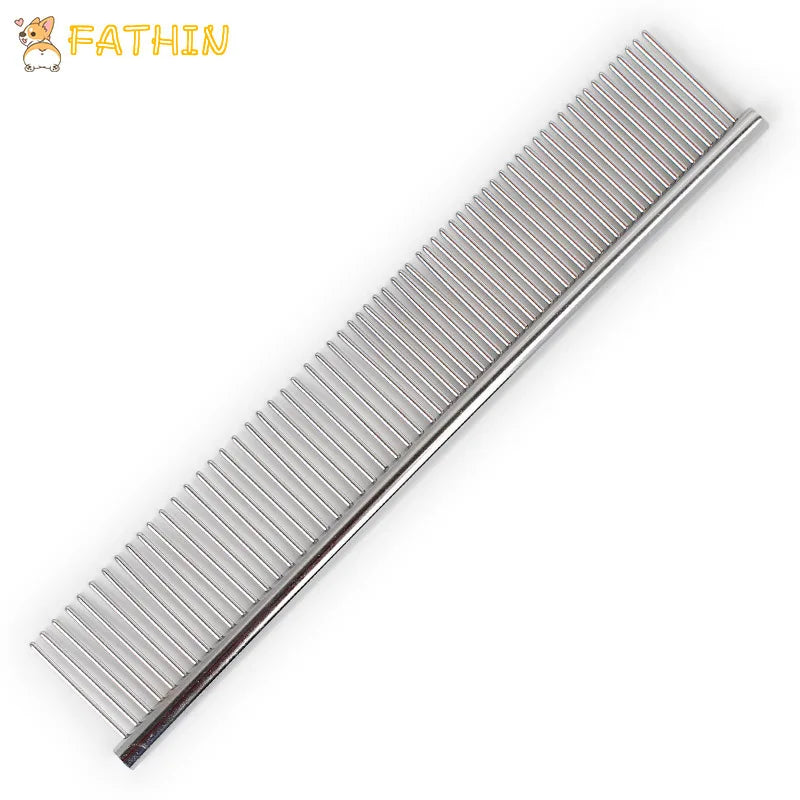 FATHIN Pet Grooming Supplies Dog Grooming Combs Stainless Steel Dog Brush M L XL for Small Large Dogs Cats