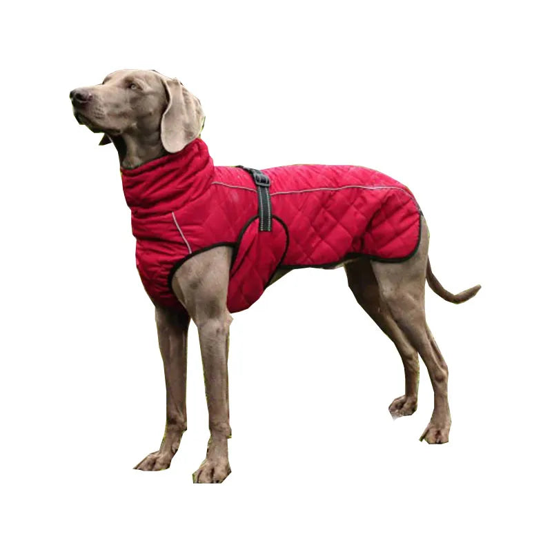 Wholesale Dog Clothing Jacket For Dog Winter Dog Clothes Thick Red Pet Clothes Golden Retriever Large Dog Jacket Black Dog Coat