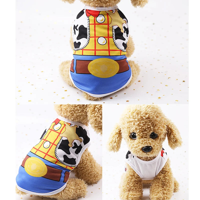 Lovely Fake Strap Cheap Pet Clothes For Dogs Summer Breathable Mesh Dog Clothes For Small Dogs Tshirt Pet Clothes For Dogs Funny