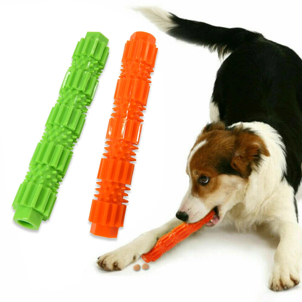 Pet Dog Chew Toy For Aggressive Chewers Treat Dispensing Rubber Teeth Toy Squeaking Rubber Dog