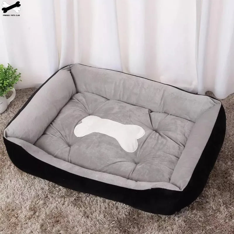 Bone Pet Bed Warm Linen Cat House For Small Medium Large Dog Soft  Washable Puppy Cotton Kennel Wash Ship From Germany