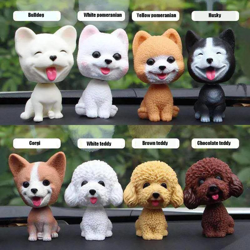 Shaking Head Dog Toy Car Furnishing Articles Dashboard Doll Cute Nodding Decoration Teddy Husky Corgi Interior Furnishings Gift