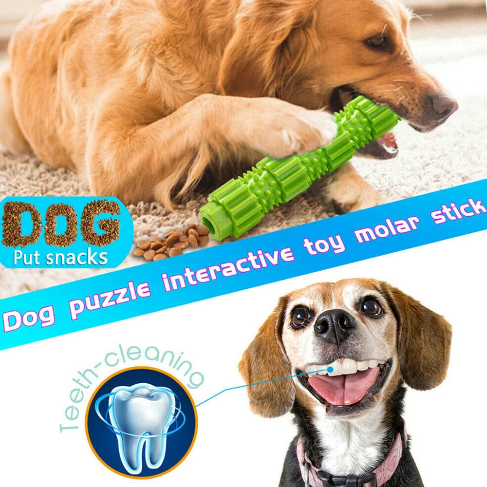 Pet Dog Chew Toy For Aggressive Chewers Treat Dispensing Rubber Teeth Toy Squeaking Rubber Dog