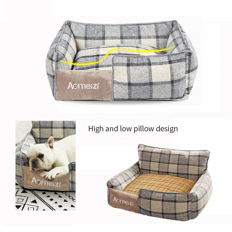 Pet Dog Bed Warm Pet Bed Removable Soft Pet Bed for Dogs Washable House Sofa Mats Sleeping Beds Cat Puppy Cotton Kennel Mat