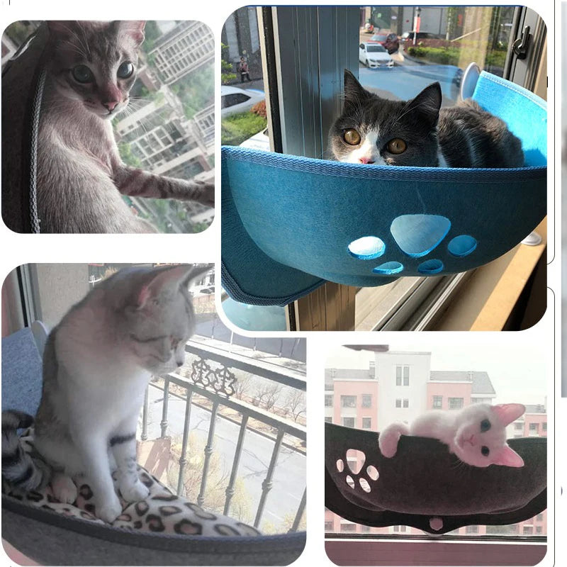 SHUANGMAO Pet Cat Hammock Beds Sunny Window Lounger Suction Hammocks Cats House shelf Comfortable Warm Ferret Pet Bed Supplies